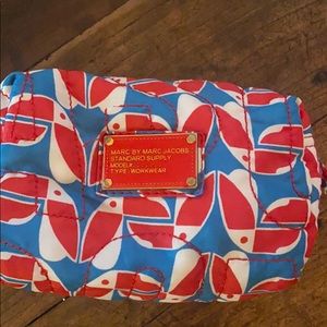 Marc by Marc Jacobs Quilted Cosmetic Bag Red+Blue